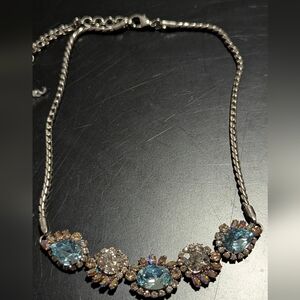 Sorrelli Silver Necklace with Pastel and Clear Gems